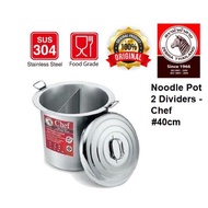 Zebra Stainless Steel Chef Noodle Pot with 2 Division (40cm)