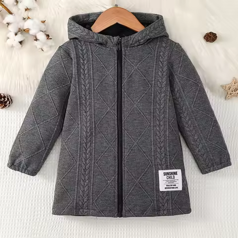 4-7Years Kids Boy Coat Hoodie Sweatshirt Strip Casual Wear Long Sleeve Cardigan Autumn&Winter Sweate