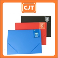 A412ST Astar Expanding File, A4, 12 pockets, Elastic Closure
