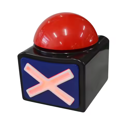 Red Contest Answer Button with Sound and Light Trivia Quiz Got Talent Buzzer Game Play Botton for Co