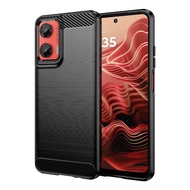 Soft Carbon Fiber Case for Moto G35 5G Shockproof Phone Cover for motorola g35 Brushed Texture Cases