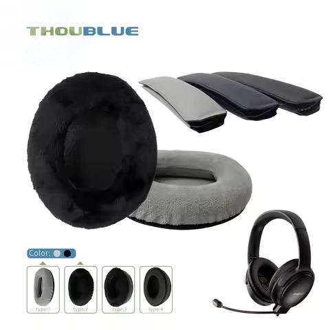 THOUBLUE Replacement Ear Pad For Bose QuietComfort 35 II QC25 QC35 QC35II Earphone Memory Foam Cover