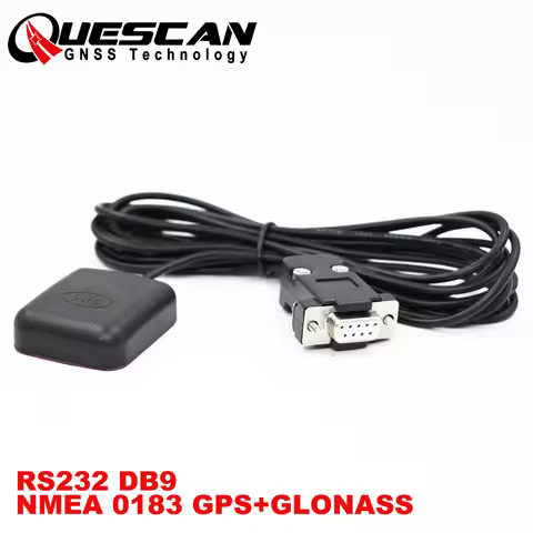 3.3-5V RS-232 GPS GLONASS Antenna Receiver DB9 RS232 NMEA 0183 ,Powered by pin 9