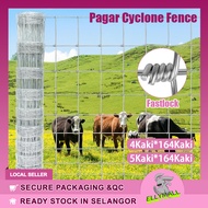 Pagar Lembu Rusa 5 Kaki 2mm Tebal Pagar Kambing Cyclone Fence Pagar Kebun Cyclone Fence 50meter Galv