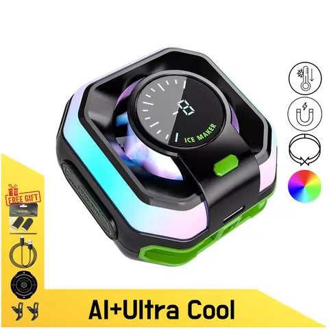 HK-5 PRO Mobile Phone Cooler, Magnetic Semiconductor Cooling Fan, Radiator for iPhone Xiaomi POCO, f