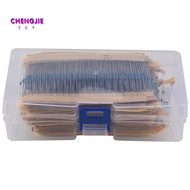 2600Pcs 130 Values 1/8W 0.125W 1% Metal Film Resistors Assorted Pack Set Resistors Assortment Kits F