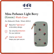 Hobonichi Techo Weeks Cover Mina Perhonen Light Berry Zip Cover for Weeks Planner