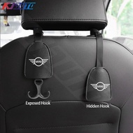 1/2Pcs Mini Car Rear Seat Hidden Hook Car Interior Decoration Supplies For Mini Cooper Countryman Clubman Mini Cooper S One d F54 F56 F60 R56 R60 Accessories