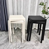Square Stool Dining Table Bench High Stool Household Stool Spare Rubber Plastic Stool Stackable Simp