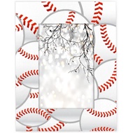 AUUXVA Baseball Balls 5x7 Picture Frame, Sport Theme Photo Frame for Wall Mounting or Tabletop Displ
