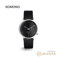 Komono Walther Retrograde - Black | Leather Strap | Watches
