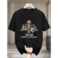 North America 2026 Soccer Shirt City Cotton Tee Football Fan Gift 80Ee