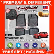 3D TPE Floor Mat PERODUA MYVI G3 GEN3 2018-2025 MAGIC MAT Waterproof Custom Fit Car Floor Carpet Mat