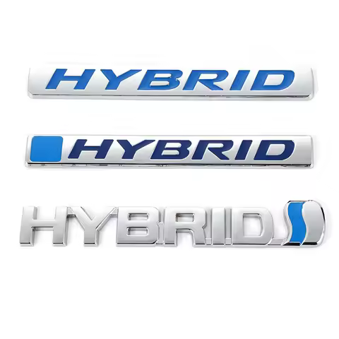 3D Metal HYBRID Car Sticker Emblem Badge for Hybrid Logo Toyota Prius Camry Crown Auris Rav4s Ford S