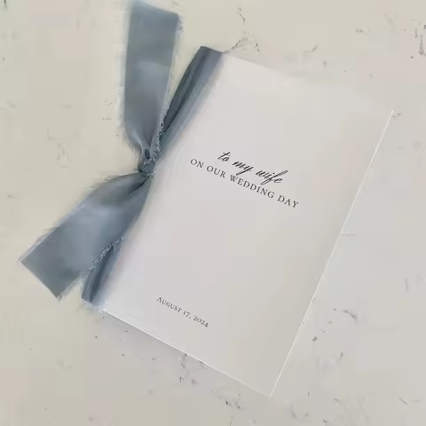 Handmade Paper Vow Books | Set of 2 | His and Hers | Personalized Vow Books