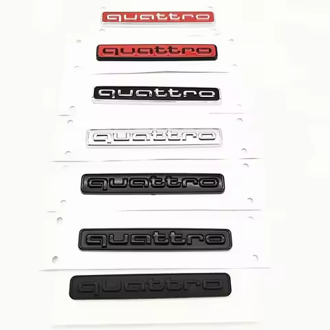 95mm 3D ABS Car Rear Trunk Badge Side Emblem Sticker For Audi A3 A4 A5 A6 A7 A1 A2 Q3 Q5 Q7 S3 S4 S5