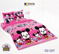 TOTO (CU157) มินนี่เม้า Minnie Mouse ชุดผ้าปูที่นอน ชุดเครื่องนอน ผ้าห่มนวม ยี่ห้อโตโตแท้100%