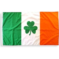 Bendera Shamrock Ireland 3x5 dengan Fabrik 100% Poliester, Dua Lubang Kuningan, dan Tepi Jahitan Ber