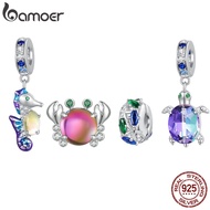 Bamoer Silver Dream Ocean Series of Crab/ Sea Turtle/ Sea Horse/ Positioning Buckle Beads for Bracelect