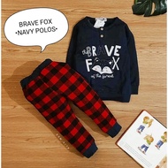 Klik Mds Premium Imported Brave Fox Pattern Boys' Clothes Set Age 6 Months - 3 Years