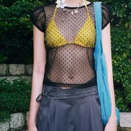 [Available] Laylastyle mesh bikini top, summer beach style outerwear