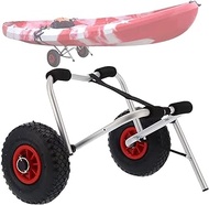 Kayak Trolley with 10in Tires, Universal Kayak Cart Boat Carrier, Foldable Boat Canoe Cart Carrier for Carrying Kayaks, Canoes, Paddleboards with Plastic Wheels