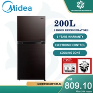 MIDEA 2 DOOR REFRIGERATORS 200L - 280L INVERTER FRIDGE PETI AIS PETI SEJUK MURAH REFRIGERATORS