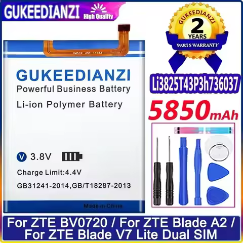 High Capacity Replacement Phone Battery For ZTE BV0720 ZTE Blade A2 ZTE Blade V7 Lite Dual SIM Li382