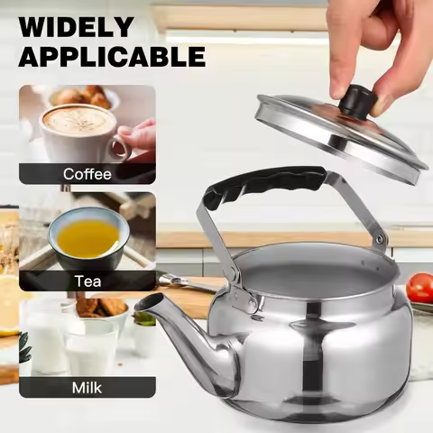 0.8-2L Teapot Water Kettle Stainless Steel Universal Gas Induction Cooker Kettle Portable Hotel Tea 