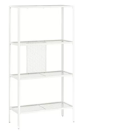 Rak Buku Besi 60x25x116 IKEA BAGGEBO Lemari Penyimpanan Serbaguna Penghemat Tempat 4 susun