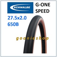 Schwalbe G-ONE One SPEED 27.5 x 2.0 650B Tyre Bronze Coffee Wall. CX Gravel MTB Tyre