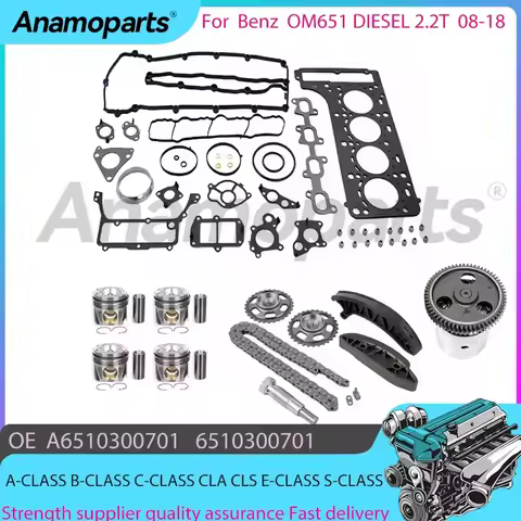 For 08-18 2.2T OM651 Diesel Benz A CLASS CLA Coupe GLK GLC VIANO Engine Overhaul Rebuild Timing Chai