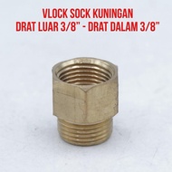 YOLO Vlock Sock Vlok Sok Ring Overloop Nipel External Thread 3/ 8 quarter 16mm to Inner Thread 3/8 q