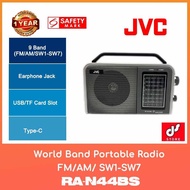 JVC RA-N44BS World Band Radio USB TF WITH 1 YEAR WARRANTY