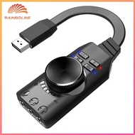 GS3 7.1 Channel USB Sound Card Adapter External Volume Adjustable for Windows