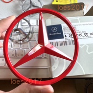Red Benz Tail Mark Three-Pointed Star Rear CLA W205 C205 W204 C300 W212 W117 C167