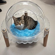 Space Capsule Cat Litter Transparent Small Acrylic Round Sphere Cat House Space Capsule Semi-Enclose
