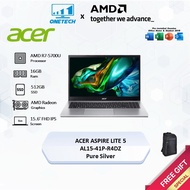 Acer Aspire Lite 15 AL15-41P-R4DZ Notebook- Silver (R7-5700U/16GB /512GB Nvme/15.6" Fhd Ips/2Y)