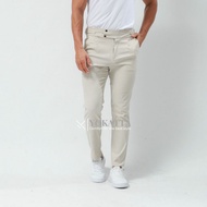 Gurkha twill men's black slim fit elastic waist pants