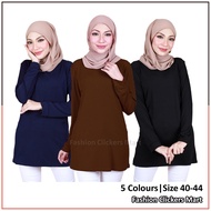 FC Mart - Women Ironless Blouse / Blause Wanita Lengan Panjang / Modern Long Sleeve  Muslimah Top / Baju Perempuan Style