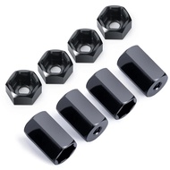 4Pcs 5mm to 7mm Aluminum Alloy Hex Wheel Hub Adapters Conversion for SCX24 to WPL D12 1/10 RC Car Tr