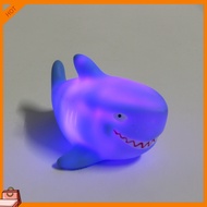[EST] Bath Toy Flashing Light Cartoon Shark PVC Baby Shower Toy for Bathroom