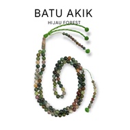 Tasbih Batu Akik Mesir | Green Forest | Biji100 8mm