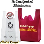 10 Lembar Goodie Bag Sablon cetak nama Tas kain spunbond Totebag Kantong Wadah kemasan belanja Hampe