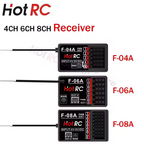 HOTRC 4CH 6CH 8CH 4 Channel Receiver for CT-6A HT-6A HT-8A DS-4A DS600 Transmitters RC Car Crawler B