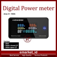 EM Digital Power Meter KWS-AC300 AL96 / Watt Voltmeter AC 50-300V Factor Power Display Meter Keweisi