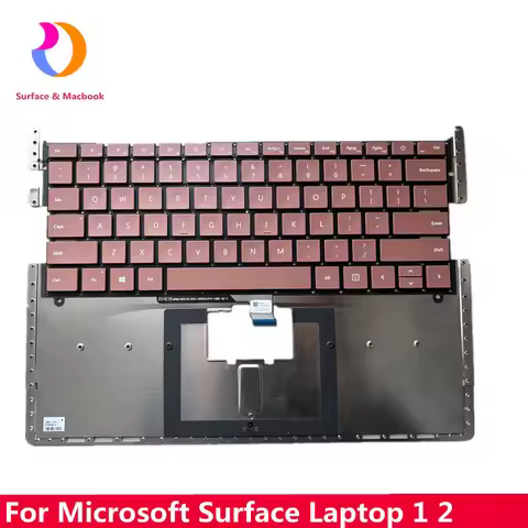 Original Keyboard For Surface Laptop1 Laptop 2 Keyboard 13.5'' Pink 1769 1782 US Layout