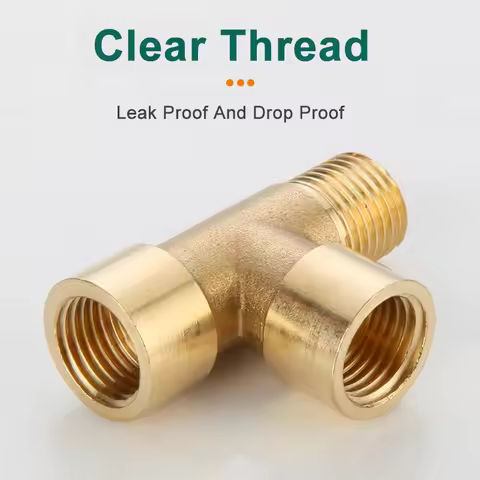 High Quality Copper T-shaped Connector Male/Female - G1/8、G1/4、G3/8、G1/2、G3/4、G1 Copper Three-way Co
