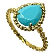 Pre-owned Boucheron Serpent Bohème Turquoise Ring, Size 13.5, 18K Gold, 2.3g, JRG02856, 54, Women's
