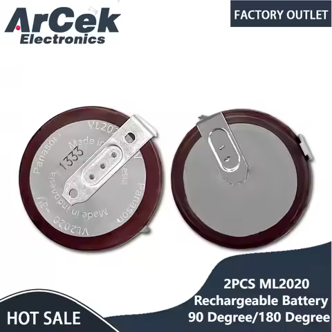 2PCS Original for Panasonic ML2020 3V 20mAh Rechargeable Lithium Battery VL2020 for BMW E46 E60 E90 